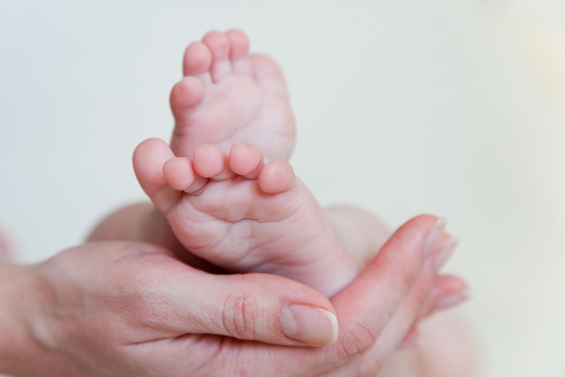 Ilustrasi: Close-up of a mother's gentle hands holding a newborn baby's feet, symbolizing love and care.